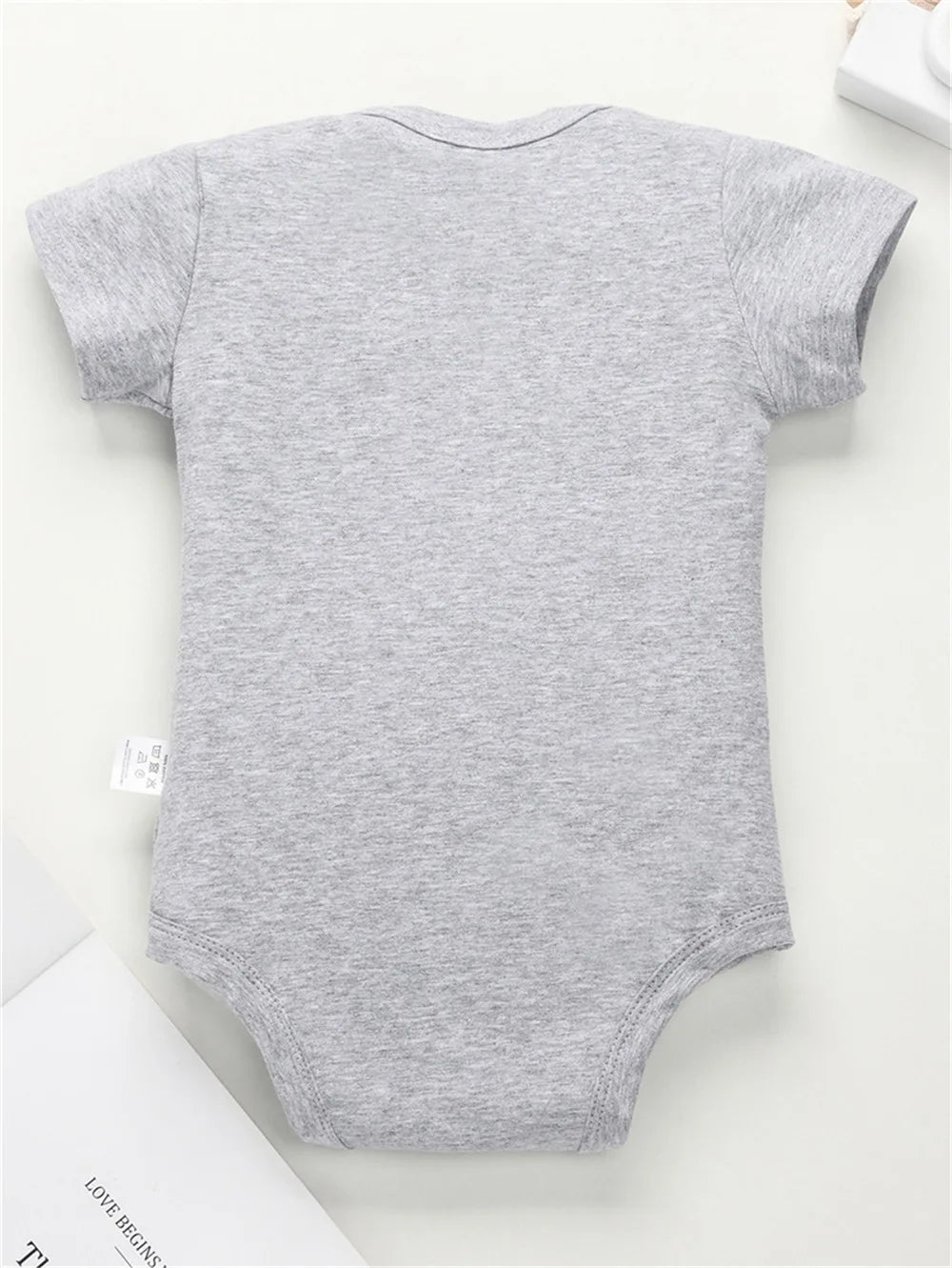 Baby Onesies Round Neck Bodysuit Letter Print Milk Bottle Pattern Print Soft Comfortable Versatile For Infants